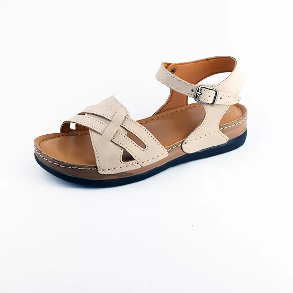 Sandales pour femme 811 beige..........   sandale médicale femme confortable Maroc